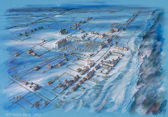 Vue de la ville en hiver, 1685