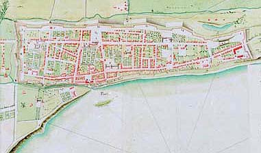 La ville fortifiée en 1752
